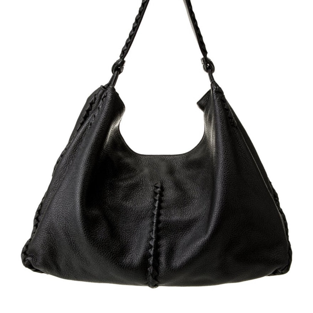 Bottega Veneta Black Leather Hobo Bag